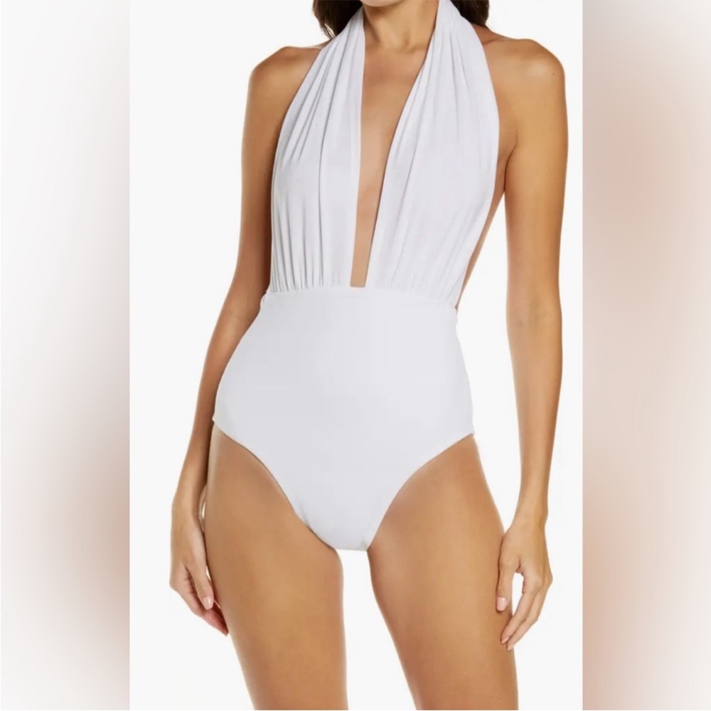 Norma Kamali NEW Halter One Piece